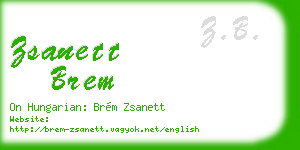 zsanett brem business card