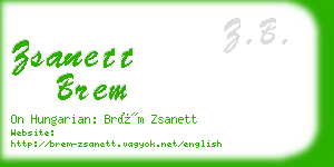 zsanett brem business card